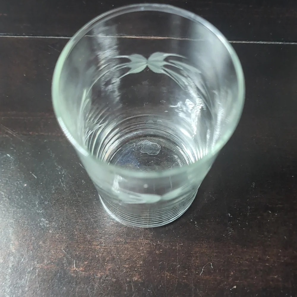 Set Of 6 Beautiful Vintage Crystal Etched Glass High Ball Glasses 5